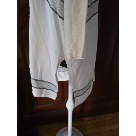 Loft Striped Color Block Soft Knit Dolman Sleeve Sweater Top - Picture 3 of 9